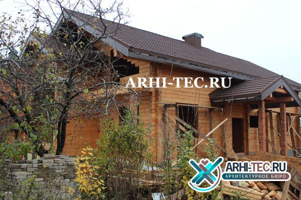 Проект дома из клееного бруса  был спроектирован и построен компанией arhi-tec.ru173